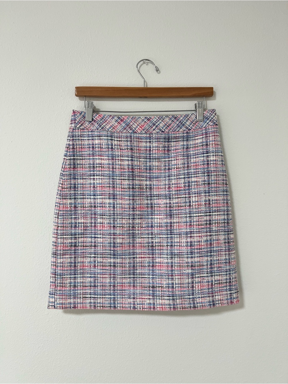 Talbots Multi-Color Tweed Skirt Pink & Blue Size 2 NWT